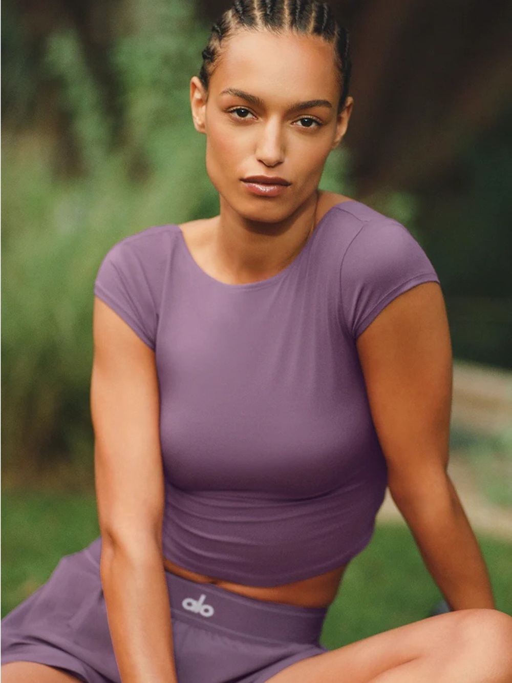 Alo Yoga Women's softback Tee plum kiss